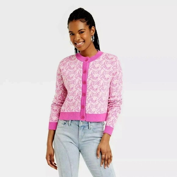 Disney Sweaters - Disney X Skinnydip Aristocrats Marie Womens Cardigan Sweater XS Pink